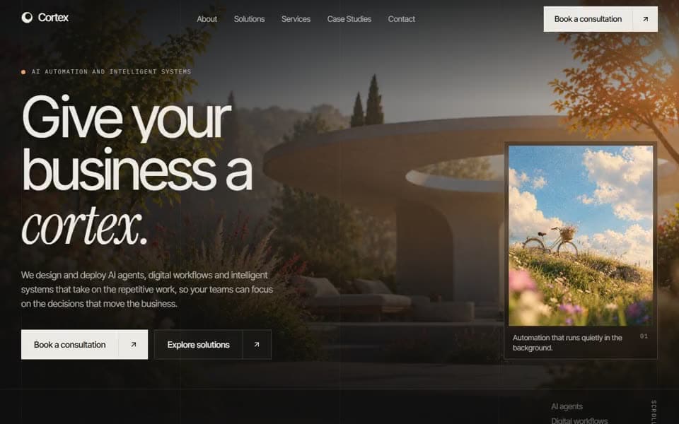 AI & Automation Consultancy website template preview