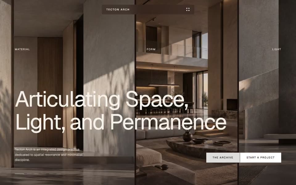 Architecture Archive Studio website template preview
