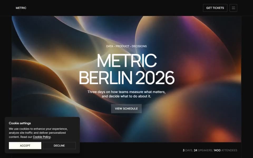 Conference Event Website website template preview
