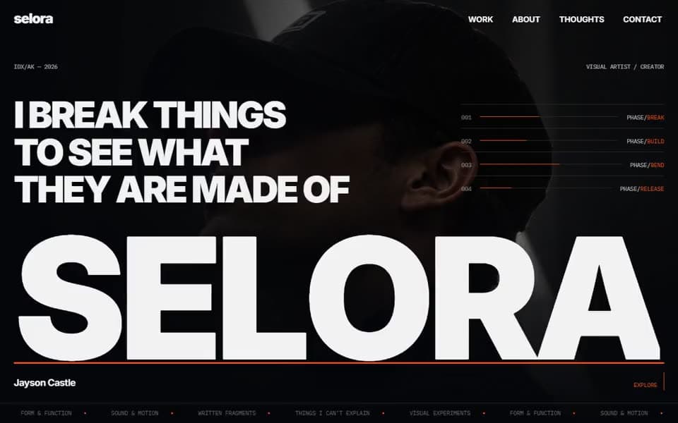 Digital Artist Portfolio website template preview