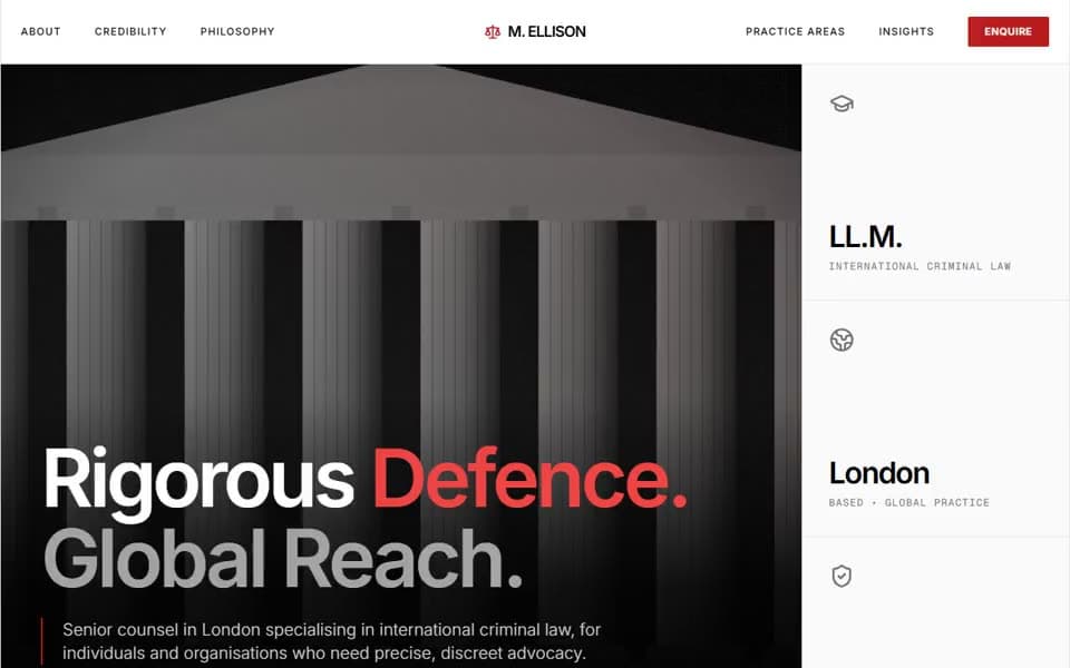 Law Practice website template preview