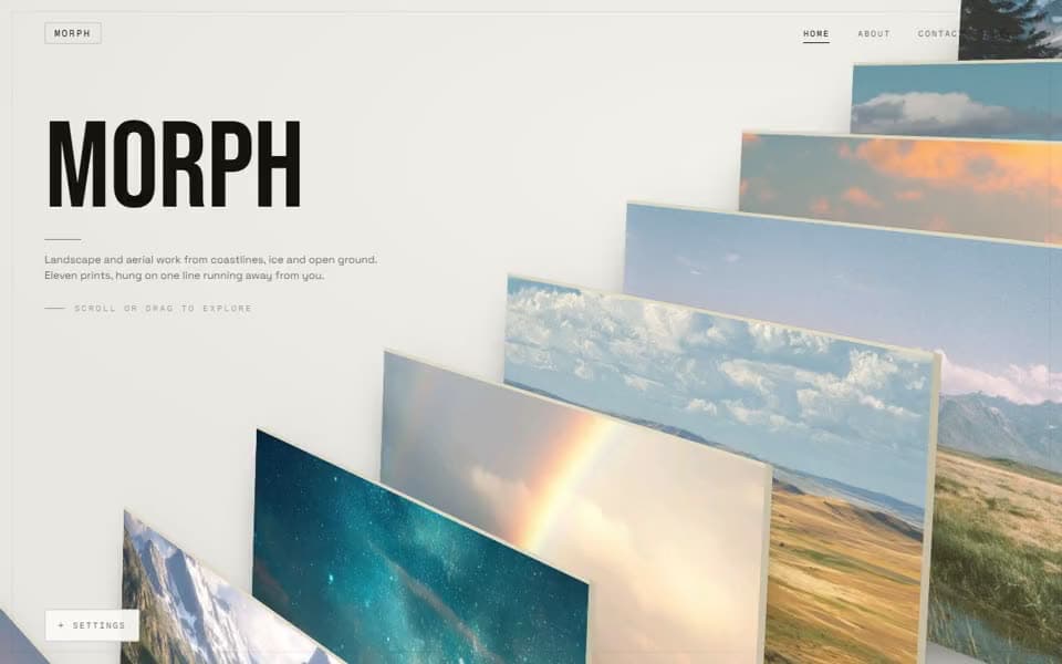 Photography Portfolio website template preview