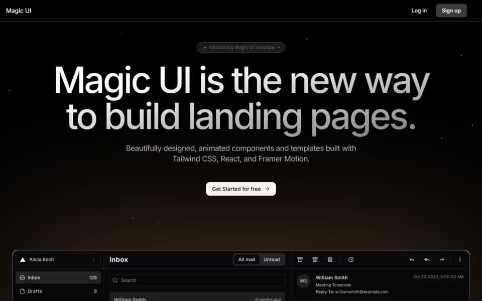 Startup Landing Page website template preview
