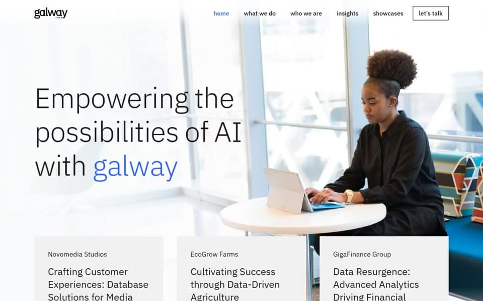 Tech Consulting Studio website template preview